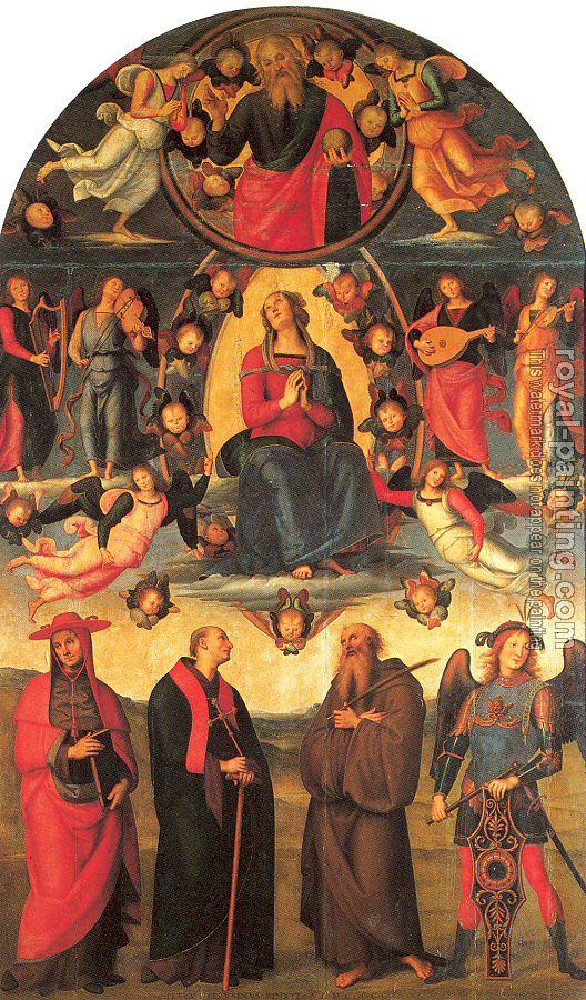 Pietro Perugino : The Assumption of the Virgin with Saints